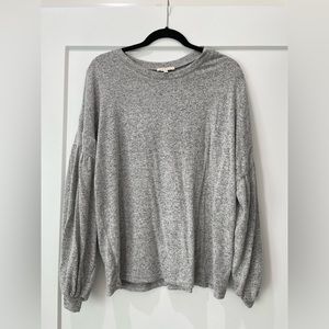 Bubble Sleeve Gray Sweater